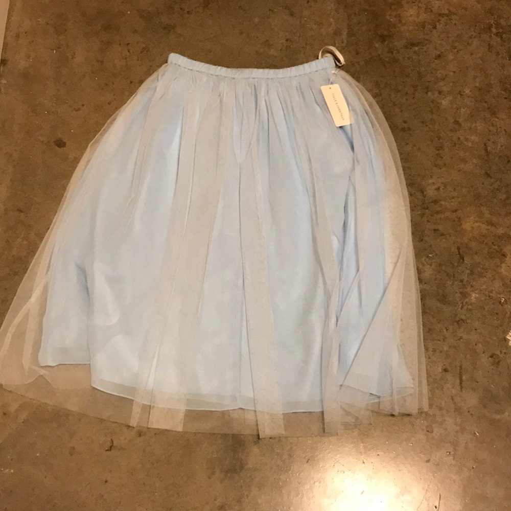 light blue skirt